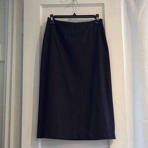 Jil Sander Wool Dark Navy Pencil Skirt